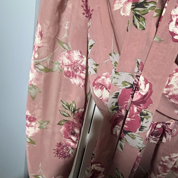 Lily Rose Mauve Floral Long Sleeve Dress - Picture 2 of 4